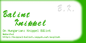 balint knippel business card